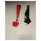 CACOE Phone Lanyard 2 Pcs Adjustable Neck Strap,4 Pcs Patches,Universal Crossbody Multifuctional Patch Polyester Cell Phone Lanyards Compatible with Most Smartphones(Black+Red)