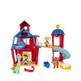 Dino Ranch Clubhouse,Large 12-Inch Playset with Lights & Sound,Features Silo with Slide,Bridge,Extendable Room,2 Dino Ranchers,2 Dinos - Toys for Kids - Amazon Exclusive - Retail: $49