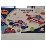 Light Up Baby Electric Piano Keyboard Toys Drum Set With Microphone - Retail: $0