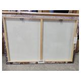 Christmas Village Wall Art Snowy Winter Town Poster Abstract Holiday Snow Landscape Canvas Painting Vintage Christmas Print Festive Decor for Home Living Room 16x24inch Canvas - Retail: $0