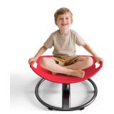 Spinning Chair  - Sensory Spinning Chair with Safety Handle & Non-Slip Design, Sensory Swivel Chairs for Kids 3-8 Years(Red) - Retail: $79