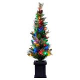 3.5FT Premium Lighted Artificial Holiday Small Mini Christmas Tree with Base for Tabletop,Home, Office, Indoor and Outdoor Holiday Decoration - Retail: $0