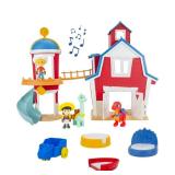 Dino Ranch Clubhouse,Large 12-Inch Playset with Lights & Sound,Features Silo with Slide,Bridge,Extendable Room,2 Dino Ranchers,2 Dinos - Toys for Kids - Amazon Exclusive - Retail: $49