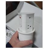 ANNQUAN 3.15 Pop Up Countertop Outlet with 15W Wireless Charger,Max 20W Power Delivery,800J Surge Protection,Pop Up Electrical Outlet with 4 Outlets 4 USB Ports for Home Office(ETL Listed)