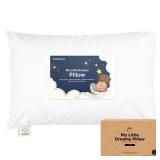 KeaBabies Toddler Pillow with Pillowcase, Jumbo 14X20 - Soft Organic Cotton Toddler Pillows for Sleeping - Machine Washable - Perfect for Travel, Toddler Bed Set (Soft White)