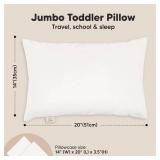 KeaBabies Toddler Pillow with Pillowcase, Jumbo 14X20 - Soft Organic Cotton Toddler Pillows for Sleeping - Machine Washable - Perfect for Travel, Toddler Bed Set (Soft White)