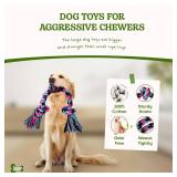 Dog Rope Toy for Large Dogs, Heavy Duty Chew Toys for Aggressive Chewers, Indestructible Durable Cotton Tug of War Rope Toys for Medium to Large Breed Teeth Cleaning