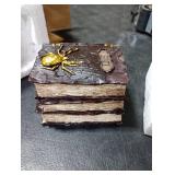 Namalu Witch and Wizard Spellbook Tabletop Decoration, Halloween Resin Witch and Wizard Spellbook Table Decorations, Halloween Resin Book Stack Decor for Home Table Mantel Fireplace (Classic Style)