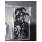 Shower Curtain Rings,Shower Curtain Hooks,Rust Proof Secure Lock Ring Clips for Hanging Bathroom Curtain (Black Pear-Shape)