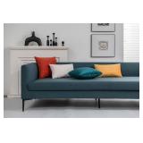 DEZENE Fall Couch Pillow Cases 18x18 Burnt Orange: 2 Pack Cozy Soft Velvet Square Throw Pillow Covers for Farmhouse Home Decor