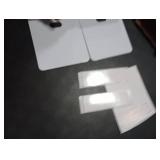 Wisfame Small White Shelves for Wall, 4.92 Inch Metal Floating Shelves for Echo, Cameras, Small Speaker, Adhesive Display Ledges, No Drilling Wall Shelves for Bathroom, Living Room, Bedroom, 2 Pack