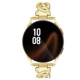 Gold Metal Bracelet Band Women 20mm Adjustable Single Chain Compatible with Samsung Galaxy Watch 7/6/5/4/Active 2/4 Classic/6 Classic/5 Pro/FE 40mm 42mm 43mm 44mm 45mm 46mm 47mm (No Case)