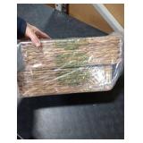 Pumtus 2 Pack 3-Section Woven Baskets, Water Hyacinth Storage Bin, Handwoven Desk Organizer, Toilet Paper Container, Rectangle Holder for Counter Top Toilet Tank Shelves Coffee Bar Pantry