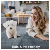 Runner Rug Non Slip Hallway: 2x6 Washable Kitchen Runner Rugs for High Traffic Areas Modern Durable Long Hall Carpet with TPE Backing Easy Clean Bedroom Floor Mat Soft Indoor Entryway Rug Blue/Grey