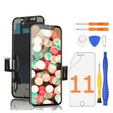 Yodoit for iPhone 11 Screen Replacement Kit Full HD COF LCD Display 3D Touch Digitizer Frame Full Assembly with Repair Tool for Model A2111, A2223, A2221 Black 6.1inch