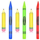 6 Pcs Giant Large Inflatable Crayons Hanging Neon Back to School Pencil Crayons Classroom Decoration for Back to School Classroom Garden Room Birthday Party Decorations, 4 Colors