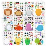JOYIN 36 Sheets 9x6 Make a face Stickers for Kids, Make Your Own Animal Stickers with Unicorn, Dinosaur, Sea and Safari Animals, Crafts Birthday Party Favors, Goodie Bags Classroom Activities