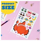 JOYIN 36 Sheets 9x6 Make a face Stickers for Kids, Make Your Own Animal Stickers with Unicorn, Dinosaur, Sea and Safari Animals, Crafts Birthday Party Favors, Goodie Bags Classroom Activities