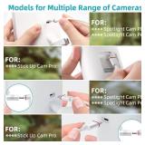 2PCS Barrel Plug to USB-C Adapter for Ring USB C Outdoor Cameras, Barrel Adapter Compatible with Ring Solar Panel for Stick Up Cam and Spotlight Cam Pro, White