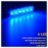 PSEQT 10 Pcs LED Rock Strip Lights Car Exterior Underglow Wheel Fender Well Lighting Kits Waterproof for Golf Cart Wrangler Offroad Truck RV UTV ATV Snowmobile (Blue)