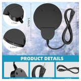 YOUTHTXY 250W De-Icer Birdbath Heater with Black Teflon Coating, Integral Cast Aluminum Trough Heater for Livestock,Poultry, Birds, and Wildlife, Winter Use for Chicken Water Heater,9.84FT Cord *appea