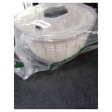 Ourokhome Salad Spinner Lettuce Dryer, One-handed Easy Press Large Vegetable Dryer Salad Mixer with Comfortable and Retractable Pusher and Brake Button for Greens, Herb, Berry, Fruits, 6.3 QT, Black