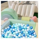 Heopeis 2.75inch Ball Pit Balls - Plastic Kids Ball Pit Balls for Party, Birthday, Pool & Tent Play - Non-Toxic BPA & Phthalate Free - 50 pcs with Storage Bag