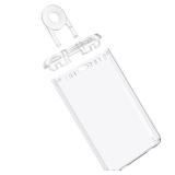 Pawfly 2 Pack Locking ID Badge Holder 3-Card Hard PC Card Case with Key Pin Ultra Clear Sleeve Protector with UV Protection for Office Card Smart PIV CAC Driver