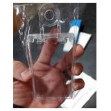 Pawfly 2 Pack Locking ID Badge Holder 3-Card Hard PC Card Case with Key Pin Ultra Clear Sleeve Protector with UV Protection for Office Card Smart PIV CAC Driver