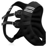 NATURELUX Weighted Vest with Reflective Stripe and Adjustable Buckle Straps, Black, 15 lbs