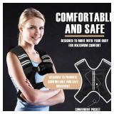 NATURELUX Weighted Vest with Reflective Stripe and Adjustable Buckle Straps, Black, 15 lbs