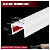 Cabinet Door Edge Protectors, 3/4 Self Adhesive Rubber Edge Guard, Protect Kitchen & Drawer Fronts, Edge Protectors for Drawers, Cabinets, Counter Tops, Desks and Shelves, White,