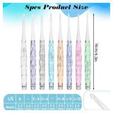 8 Pcs Plastic Crochet Hooks Colorful Crystal Inline Crochet Hooks Cute Ergonomic Crocheting Needles for Chunky Yarn Scarves Hat Blankets Shawl Size 2.5mm-6mm