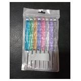 8 Pcs Plastic Crochet Hooks Colorful Crystal Inline Crochet Hooks Cute Ergonomic Crocheting Needles for Chunky Yarn Scarves Hat Blankets Shawl Size 2.5mm-6mm
