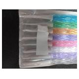 8 Pcs Plastic Crochet Hooks Colorful Crystal Inline Crochet Hooks Cute Ergonomic Crocheting Needles for Chunky Yarn Scarves Hat Blankets Shawl Size 2.5mm-6mm