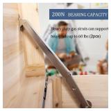 200N-60lbs Chest Heavy Duty Soft Close Lid Support Hinges Large & Long Chest Hinges for Wooden Box, Slow Lowering Pneumatic Heavy Lid Lifter Gas Struts