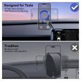 Tesla Phone Mount, for MagSafe Car Mount,  Strongest Magnet Power Magnetic Car Phone Holder for Tesla 3/Y/S/X Accessories Screen, Fits All Phone, Tesla Model Y Accessories Tesla Model 3 Accessories