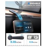 eSamcore for Magsafe Car Mount Charger, Wireless Magnetic Car Phone Holder Detachable 15W Fast Charging for Dashboard with Bendable Aluminum Arm Only Fit iPhone 17 16 15 14 13 Pro Max Mini
