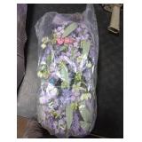 Jusdreen LED Teardrop Lavender Wreath with Butterflies - Faux Floral Swag Decor for Doors/Windows/Walls, Farmhouse Wedding Party Home Decor