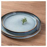 GBHOME Ceramic Dinnerware Sets for 4, 12 Pieces Stoneware Plates and Bowls Sets, Reactive Glaze Dishes -Scratch Resistant, Dishwasher&Microwave Safe