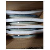 GBHOME Ceramic Dinnerware Sets for 4, 12 Pieces Stoneware Plates and Bowls Sets, Reactive Glaze Dishes -Scratch Resistant, Dishwasher&Microwave Safe