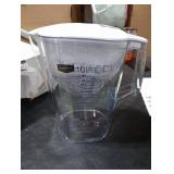 Amazon Basics 10-Cup Pitcher with Filter Compatible with Brita Water Filter Pitcher for Clean, Crisp Water, WQA and NSF Certified, Made in Europe