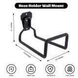 2 Pack Garden Hose Holder, Hose Reel Heavy Duty Hose Hanger, Wall Mounted Water Hose Holder Outdoor/Indoor Metal Durable Hose Hooks Ideal for Water Hose Storage Garden Yard Hold Max 154 Lbs- Black