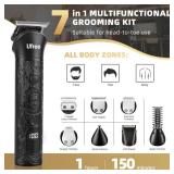 Ufree Beard Trimmer for Men, Electric Razor Shavers, Cordless Hair Clippers, 7 in 1 Beard Grooming Kit for Mustache, Body, Nose and Facial, Gifts for Men