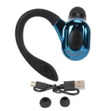 Yunseity 5.2 Headset Bluetooth Earpiece, HD Calls Noise Reduction Single Ear Headset Business Earphone for Driving Meeting Listening (Black and Blue)