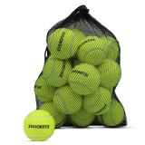 ZHUOKECE Tennis Balls, 18 Pack Training Tennis Balls Practice Balls with Mesh Bag for Easy Transport, Pet Dog Playing Balls, fit for Beginner Training Ball (Green)