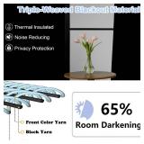 Simplebrand Ava Natural Blackout Curtains for Bedroom 63 Inch Length 2 Panels Set, Solid Thermal Insulated Energy Saving Rod Pocket Window Treatment Curtains Blackout Drapes, W40 x L63 Inch, Natural