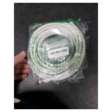 Elecan 25 Ft RG6 Coaxial Coax Cable Connectors Set, Quad Shielded High-Speed Internet 3 GHZ, Broadband Digital TV Aerial, Soft Satellite Cable Extension Double Rubber O-Ring+ Adapter+Ties+Clips-White