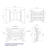 COLOFULWAY 4 Boat Trailer Roller Assembly with Spoke fits 1/2 Shaft, Bow Roller fits 4 inch Wide Bracket