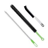 Upgraded Cleaning Brush Kit - 3-Piece Set, Flexible Drain Brush, Crevice Brush with Nie, Ideal for Kitchen, Bathroom, Toilet, Vent Scrubber